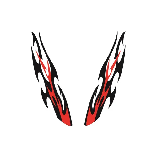 Set 2 abtibilduri Flacari auto decorativ pentru exterior si interior