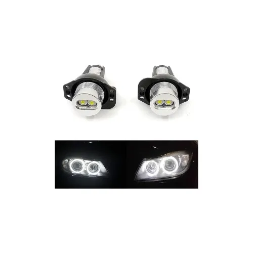 Set 2 becuri LED Marker Angel Eyes auto compatibil BMW Seria 3 E90 E91 fara facelift 6W alb xenon 6000K canbus — imaginea 3