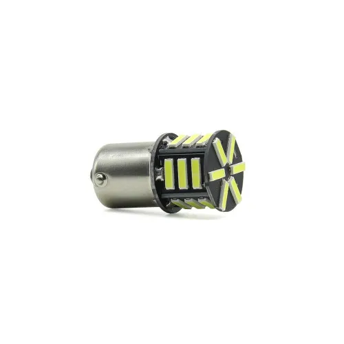 Set 2 becuri o faza T.V. BA15S 21SMD 12V 300 lumen lumina alba — imaginea 2