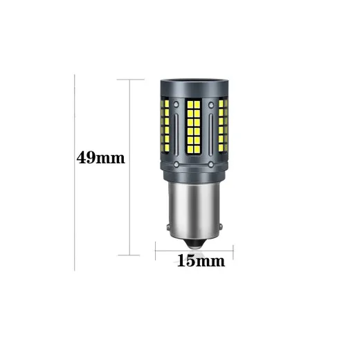 Set 2 becuri o faza T.V. BA15S 84SMD Canbus 12V-24V nonpolar lumina alba 1000 lumen 25W — imaginea 3