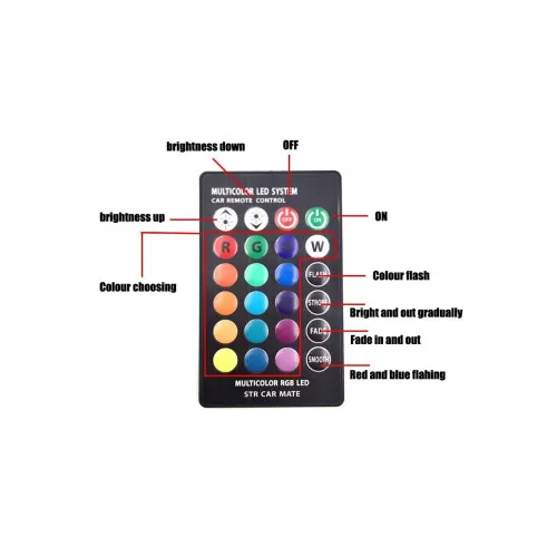 Set 2 becuri T10 RGB cu telecomanda IR 6SMD 5050 12V — imaginea 2