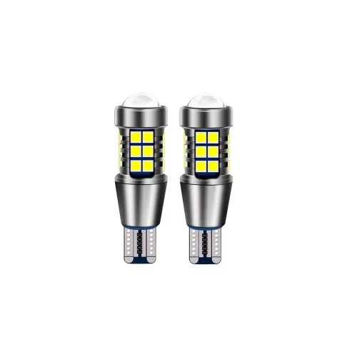 Set 2 becuri T15 27SMD 3030 Canbus 12V 800 lumen lumina alba