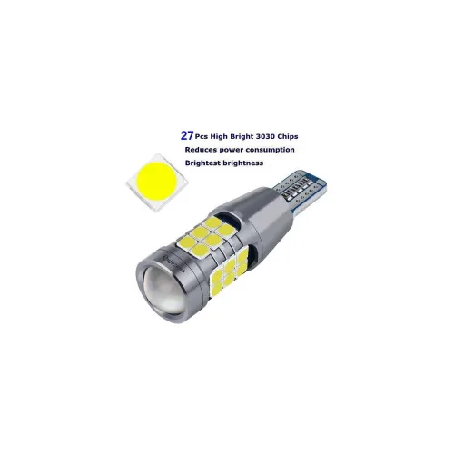 Set 2 becuri T15 27SMD 3030 Canbus 12V 800 lumen lumina alba — imaginea 5