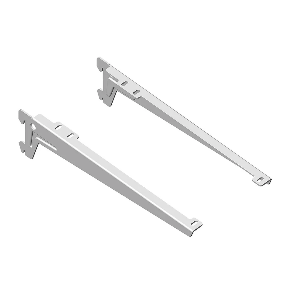 Set 2 bucati suport vinclu, pentru rafturi, metal, gri, 180 mm
