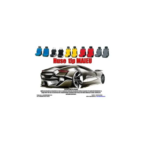 Set 2 maiouri huse scaune fata auto universale elastice