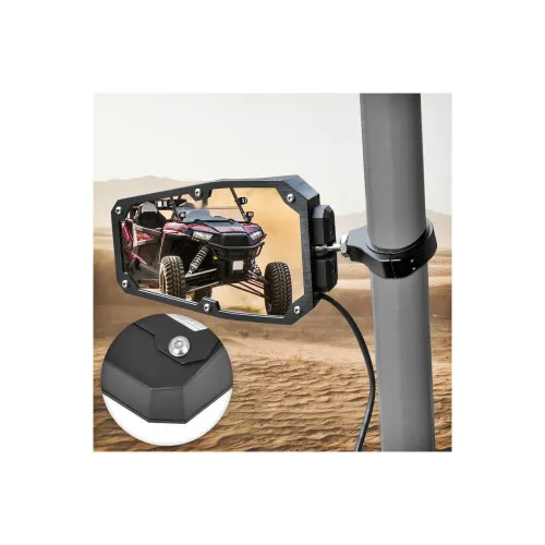 Set 2 oglinzi universale compatibile UTV sau Maverick X3 cu proiectoare — imaginea 5