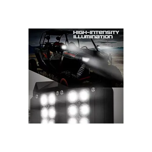 Set 2 oglinzi universale compatibile UTV sau Maverick X3 cu proiectoare — imaginea 3