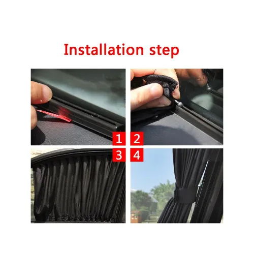 Set 2 perdele laterale auto din panza pe sina calitate PREMIUM Lungime 60 cm — imaginea 6