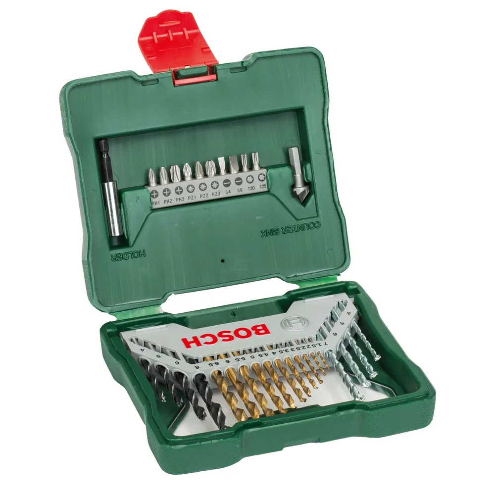 Set 30 accesorii, pentru gaurire si insurubare, Bosch X-Line