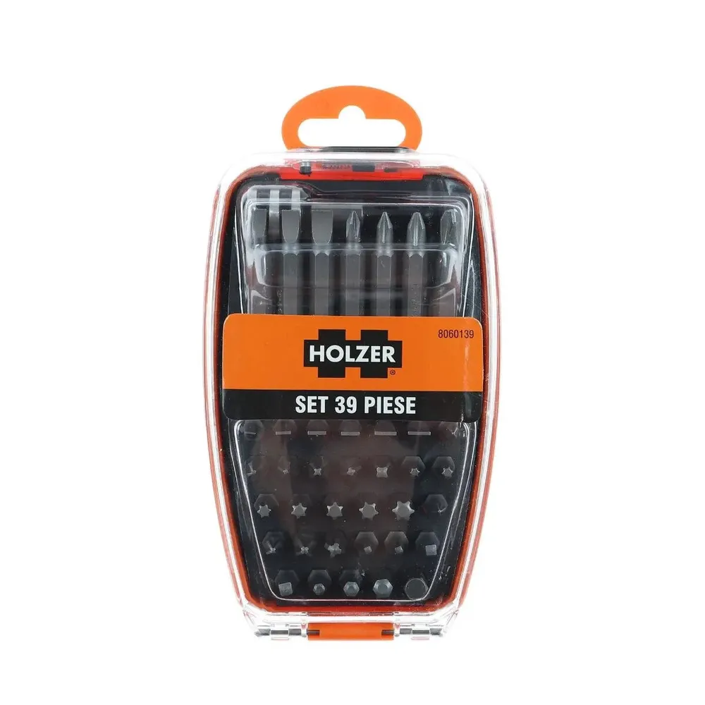 Set 38 biti pentru insurubare, Holzer 8060139, cu adaptor magnetic