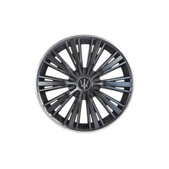Set 4 capace roti Evo, negru argintiu, diametru 15 inch, material ABS