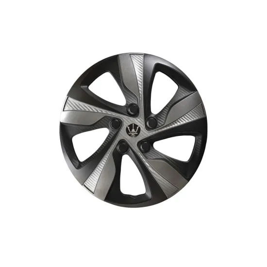 Set 4 capace roti Evo, negru gri antracit, 15 inch, material ABS