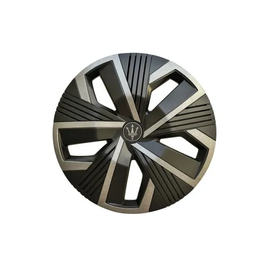 Set 4 capace roti Evo, negru-gri-antracit, 15 inch, material ABS