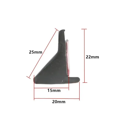 Set 4 ornamente protectie aripa din cauciuc 1,6mx2cm culoare Neagra — imaginea 6