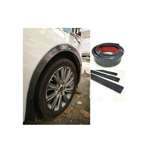 Set 4 ornamente protectie aripa din cauciuc 1,6mx3cm culoare Carbon — imaginea 3