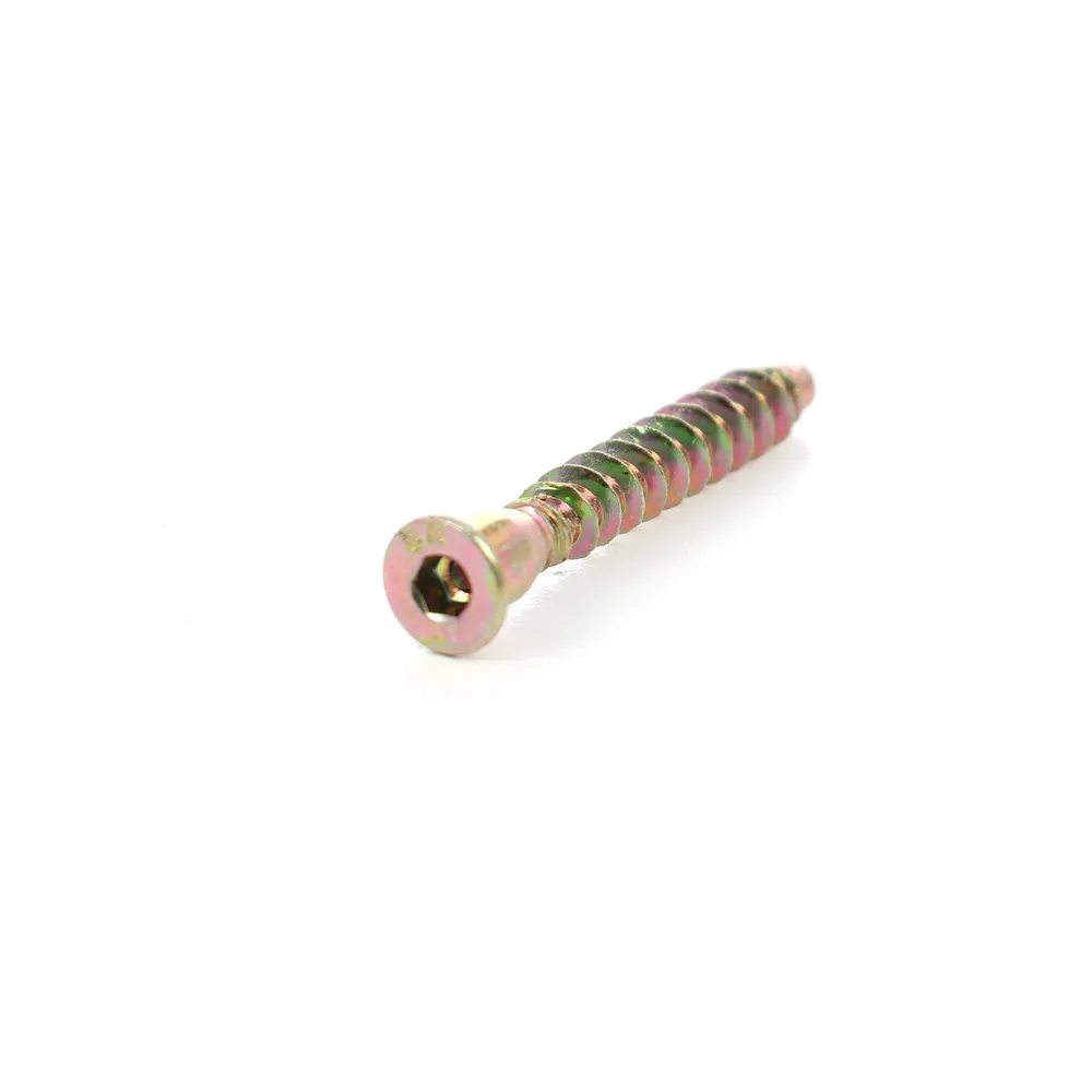 Set 4 suruburi de cuplare, 7x50mm, otel zincat galben
