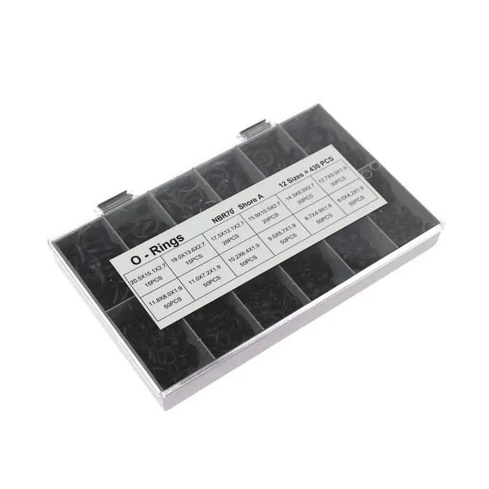 Set 430 garnituri cauciuc O-Ring, D ext. 8 - 20.5 mm