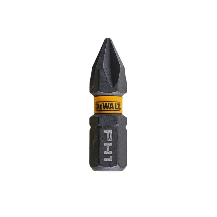 Set 5 biti pentru insurubare DeWalt Flextorq PH1, 25 mm, prindere hexagonala