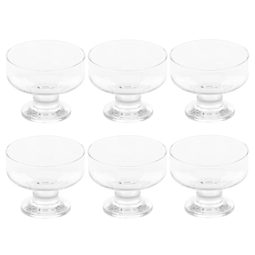 Set 6 cupe inghetata, din sticla, 265 ml