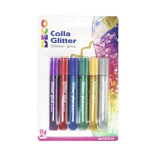 Set 6 glitter gel 6x10, 5 ml
