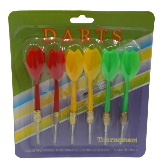 Set 6 sageti pentru Darts, plastic + metal, 15 x 17 x 2 cm