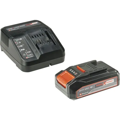 Set acumulator & statie de incarcare Einhell Power X-Twincha 18V, capacitate 2, 5Ah Li-Ion