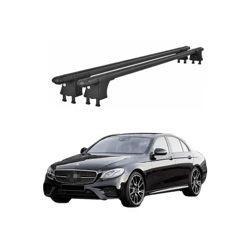 Set bare transversale aluminiu cu prindere in puncte fixe compatibile Mercedes Clasa E W212 2009-2016 negre sau argintii Kit 203 — imaginea 2