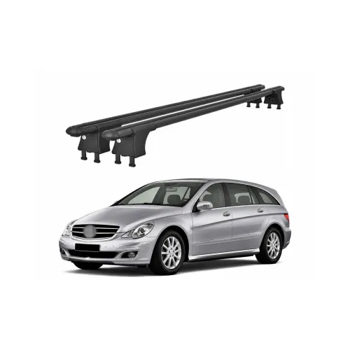 Set bare transversale aluminiu cu prindere in puncte fixe compatibile Mercedes Clasa R W251 2005-2013 negre sau argintii Kit 203 — imaginea 2