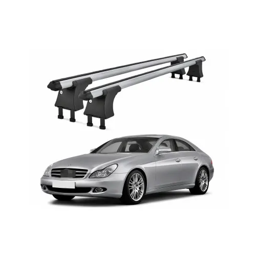 Set bare transversale aluminiu cu prindere in puncte fixe compatibile Mercedes CLS C218 2010-> negre sau argintii Kit 203
