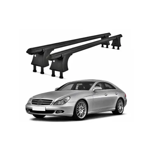Set bare transversale aluminiu cu prindere in puncte fixe compatibile Mercedes CLS C218 2010-> negre sau argintii Kit 203 — imaginea 2