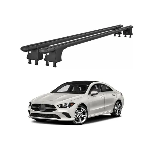 Set bare transversale aluminiu cu prindere in puncte fixe compatibile Mercedes CLA C118 2019-> negre sau argintii Kit 204 — imaginea 2