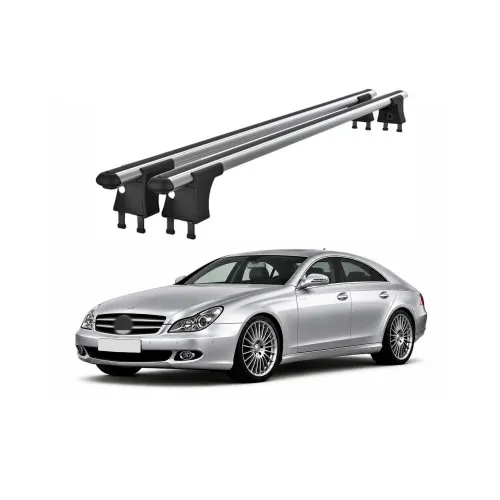 Set bare transversale aluminiu cu prindere in puncte fixe compatibile Mercedes CLS X218 2012-> negre sau argintii Kit 203