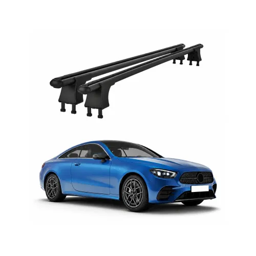 Set bare transversale aluminiu cu prindere in puncte fixe compatibile Mercedes Clasa E Coupe C238 2016-> negre sau argintii Kit 202 — imaginea 2
