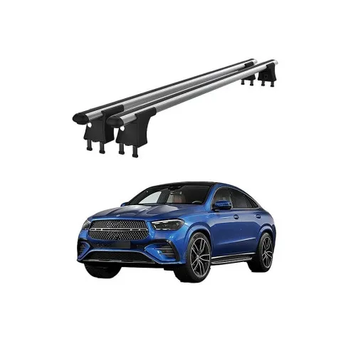 Set bare transversale aluminiu cu prindere in puncte fixe compatibile Mercedes GLE Coupe C292 2015-2018 negre sau argintii Kit 204