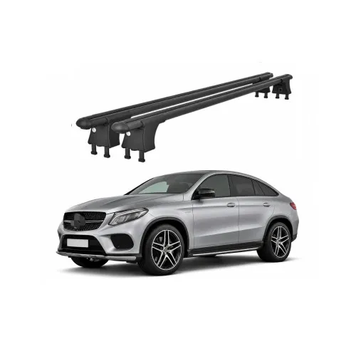 Set bare transversale aluminiu cu prindere in puncte fixe compatibile Mercedes GLE Coupe C167 2018-> negre sau argintii Kit 204 — imaginea 2