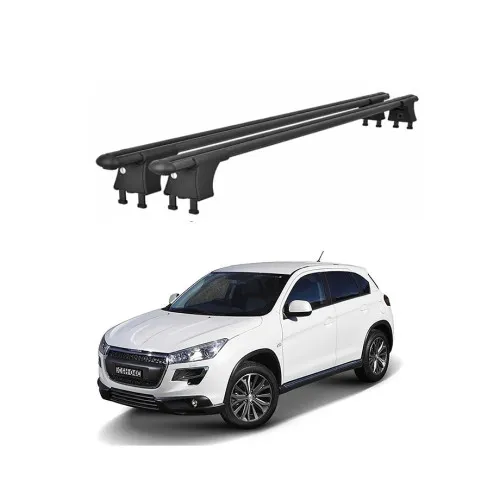 Set bare transversale aluminiu cu prindere in puncte fixe compatibile Peugeot 4008 2010-2013 / 2013-> negre sau argintii Kit 202 — imaginea 2
