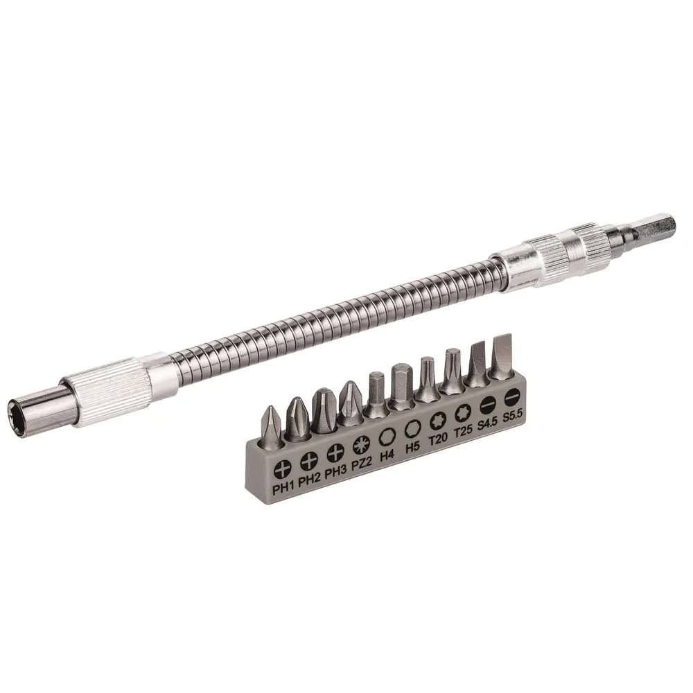 Set biti pentru insurubare, 10 buc, adaptor 200 mm, 25 mm, multicolor