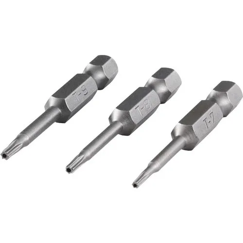 Set biti torx cu gaura Wolfcraft Solid 1/4" TR7/TR8/TR9 50mm, 3 piese