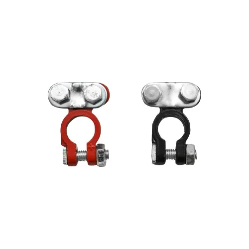 Set borne baterie rosu si negru — imaginea 2