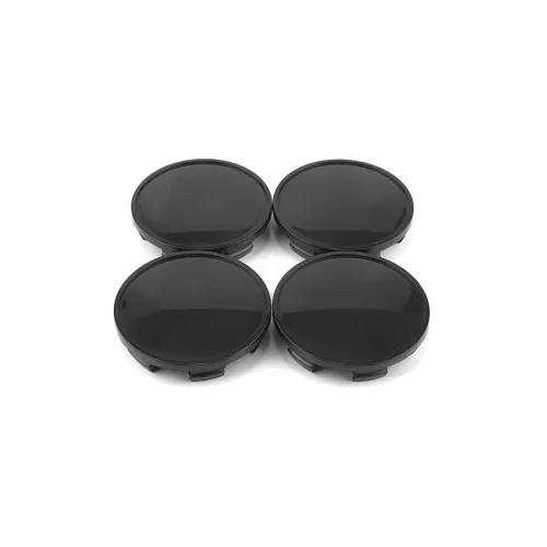 Set capace centrale jante auto 56 mm negre inaltime clipsuri 6 mm