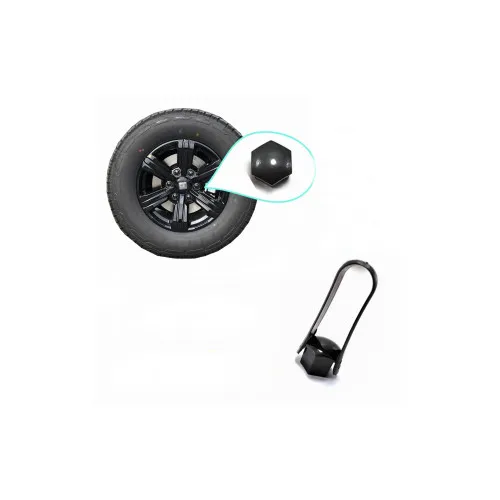 Set capace prezoane auto 17 mm negre sau gri 20 bucati cu cheie — imaginea 3