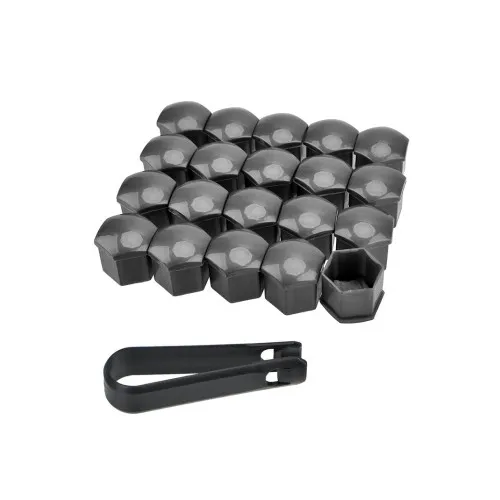 Set capace prezoane auto 19 mm gri cu cheie