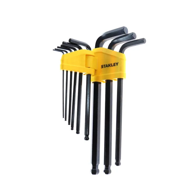 Set chei hexagonale, cap sferic, Stanley 0-69-256, 1.5 - 10 mm, 9 bucati