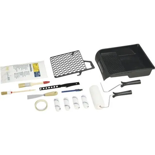 Set complet renovare, 15 piese, maner pentru role, trafalet Vestan 18cm, tavita vopsea 32x36cm