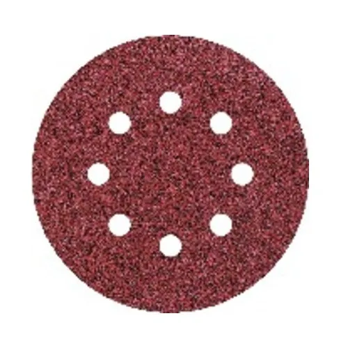 Set discuri abrazive cu autofixare cu 8 perforatii Wolfcraft Ø125mm, granulatii 80, 120 si 240, 25 bucati