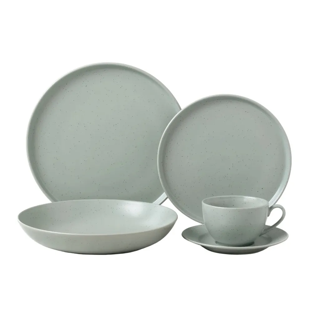 Set farfurii KCE0174, ceramica, gri, 30 piese