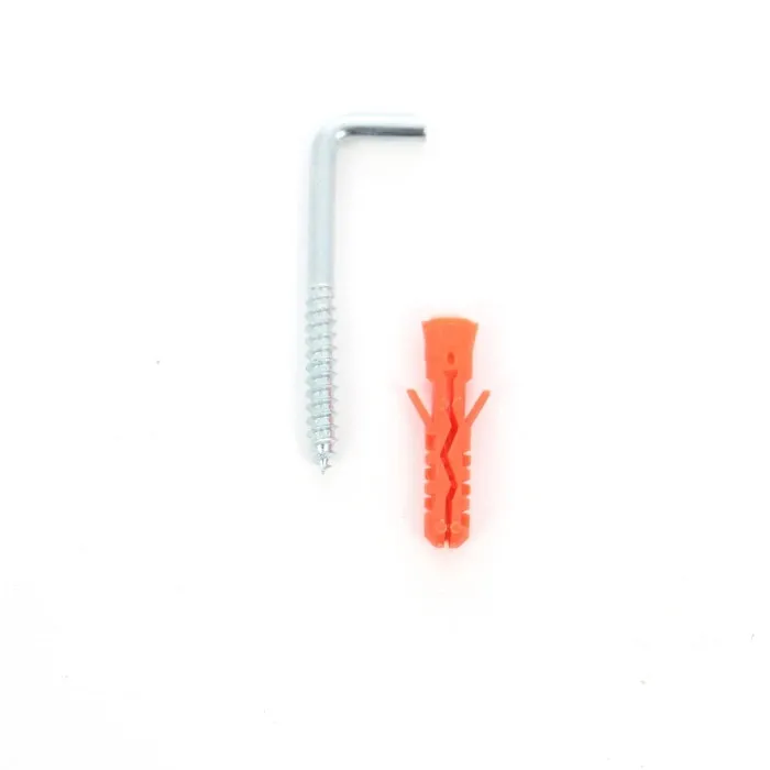 Set fixare Mungo 12 bucati, agatatoare tip L D3x40x10mm, diblu nylon D5x25mm