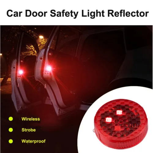Set LED avertizare usa deschisa auto, lumina rosie — imaginea 2