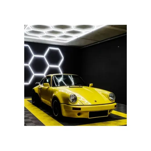 Set lumini LED hexagonale 168W 6000K alb rece pentru tavan atelier sau garaj — imaginea 3