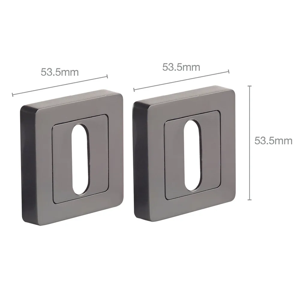 Set manere negre cu rozeta BOLOGNA A003-KT-56-61, functie cheie